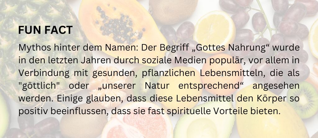 Gottes Nahrung Trend, unverarbeitete Nahrungsmittel und Nährstoffreiche Lebensmittel und Gottesnahrung Rezepte